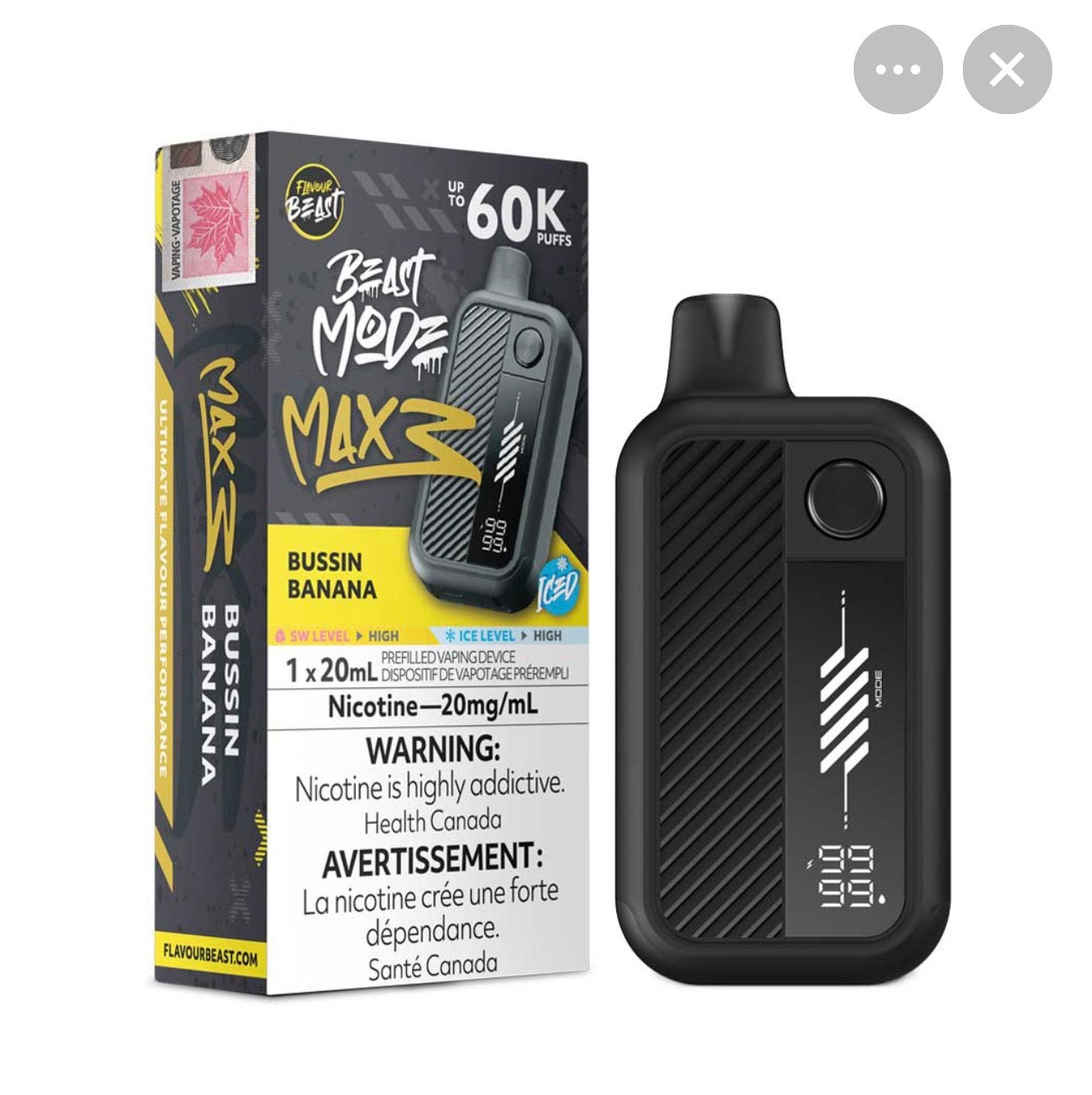 FLAVOR BEAST BEAST MODE MAX 3- 60k puffs