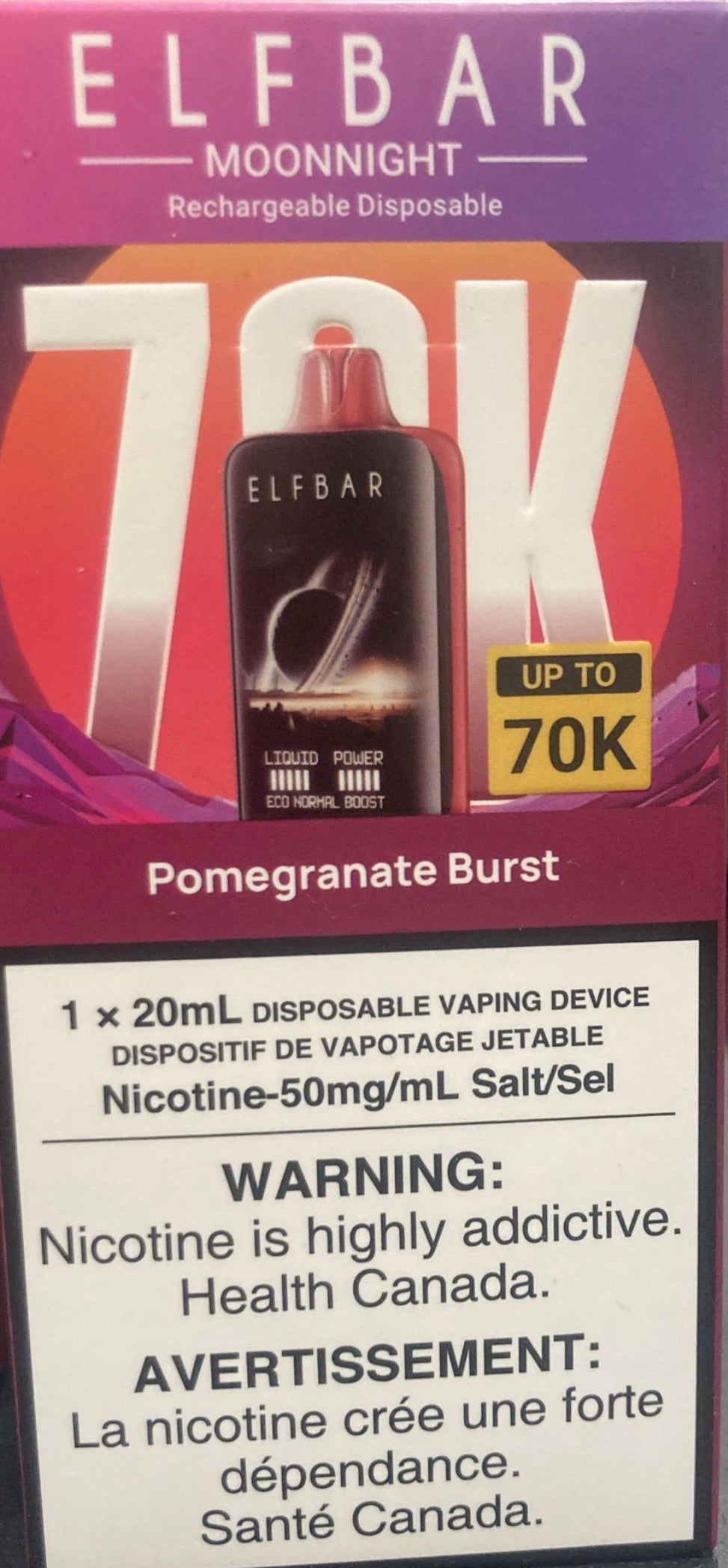 ELFBAR MOONNIGHT 70K 50mg/ml