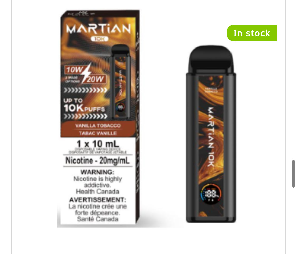 MARTIAN DISPOSABLE VAPE - 10000 PUFFS