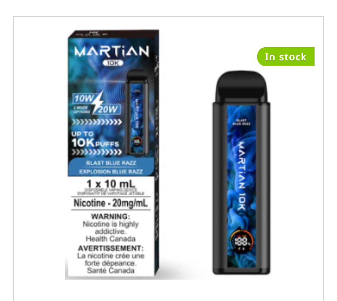 MARTIAN DISPOSABLE VAPE - 10000 PUFFS