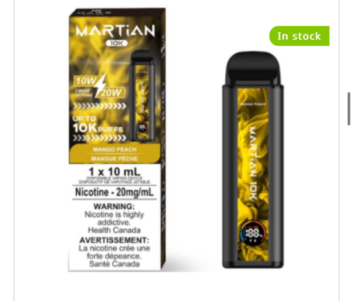 MARTIAN DISPOSABLE VAPE - 10000 PUFFS