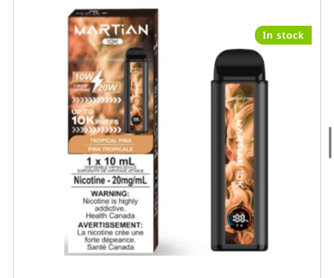 MARTIAN DISPOSABLE VAPE - 10000 PUFFS
