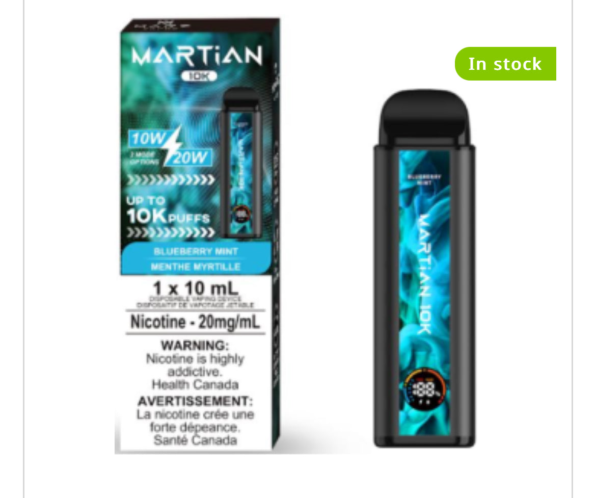 MARTIAN DISPOSABLE VAPE - 10000 PUFFS