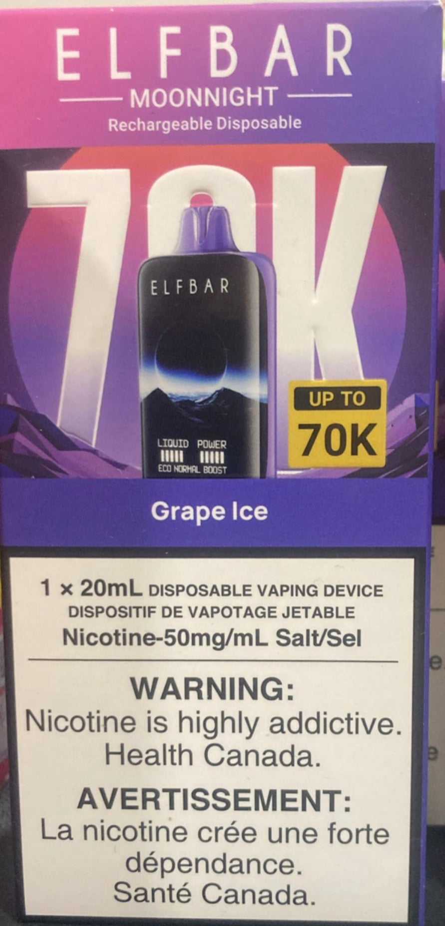 ELFBAR MOONNIGHT 70K 50mg/ml