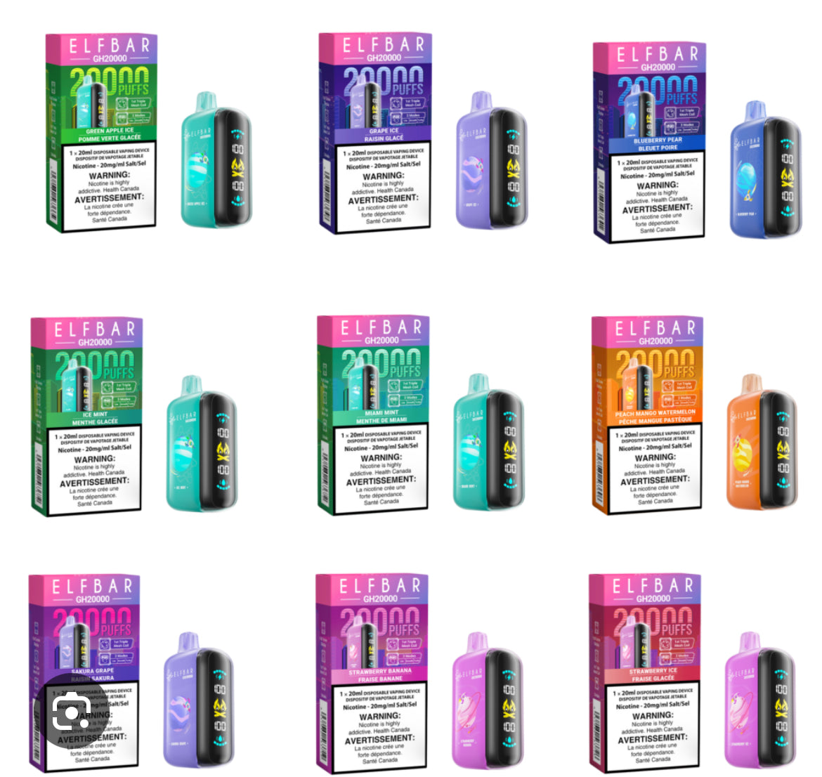 ELF BAR GH 20000 puffs (NEW!!)
