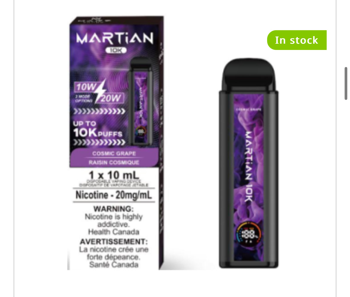 MARTIAN DISPOSABLE VAPE - 10000 PUFFS
