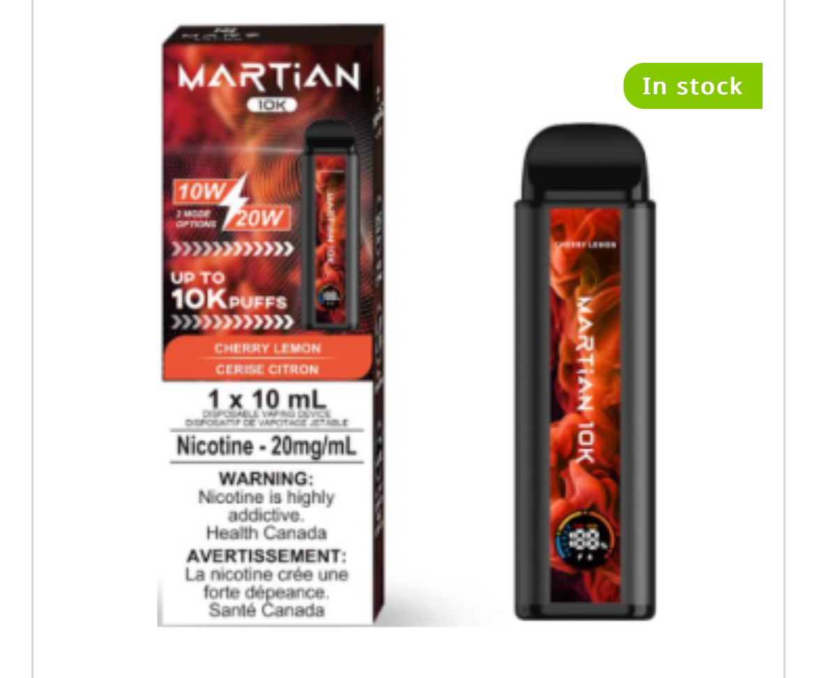 MARTIAN DISPOSABLE VAPE - 10000 PUFFS
