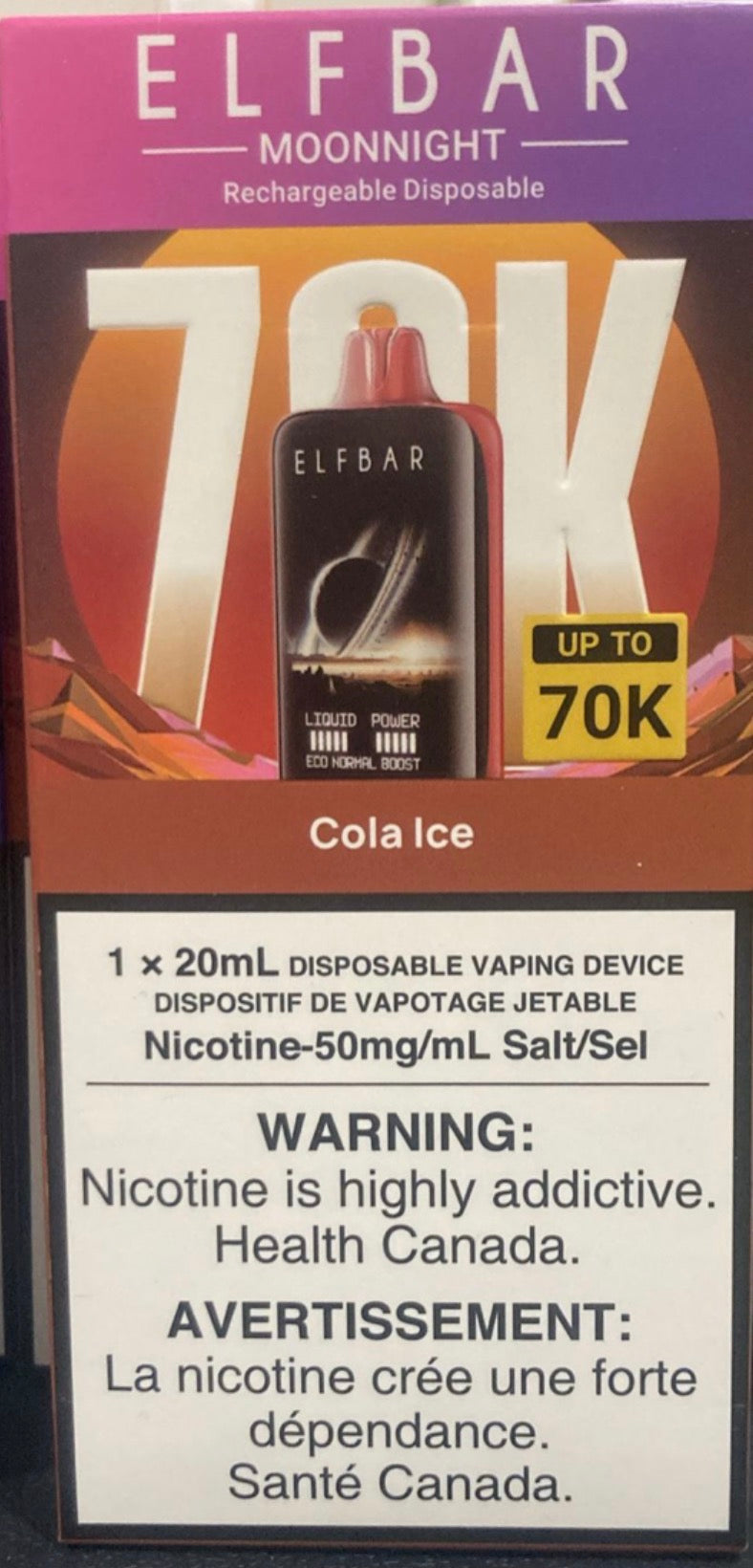 ELFBAR MOONNIGHT 70K 50mg/ml