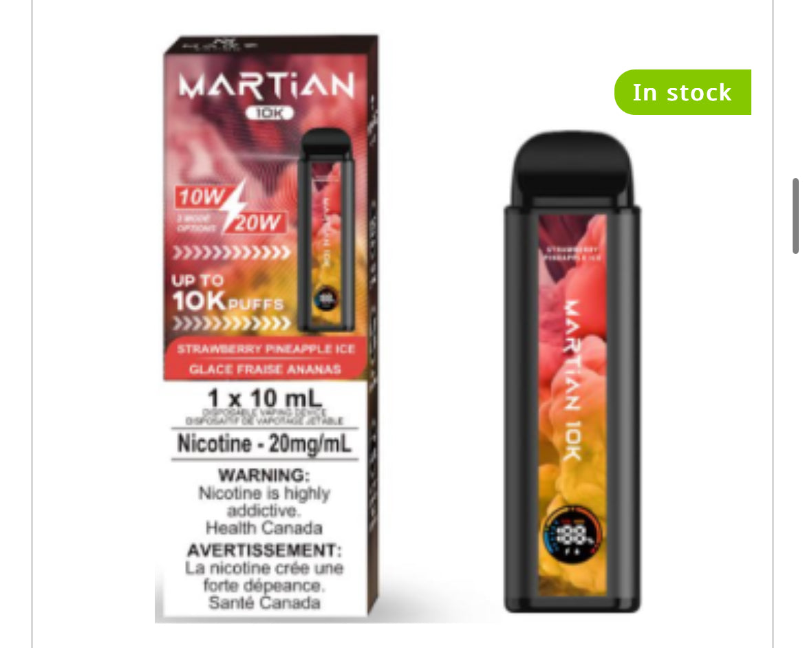 MARTIAN DISPOSABLE VAPE - 10000 PUFFS