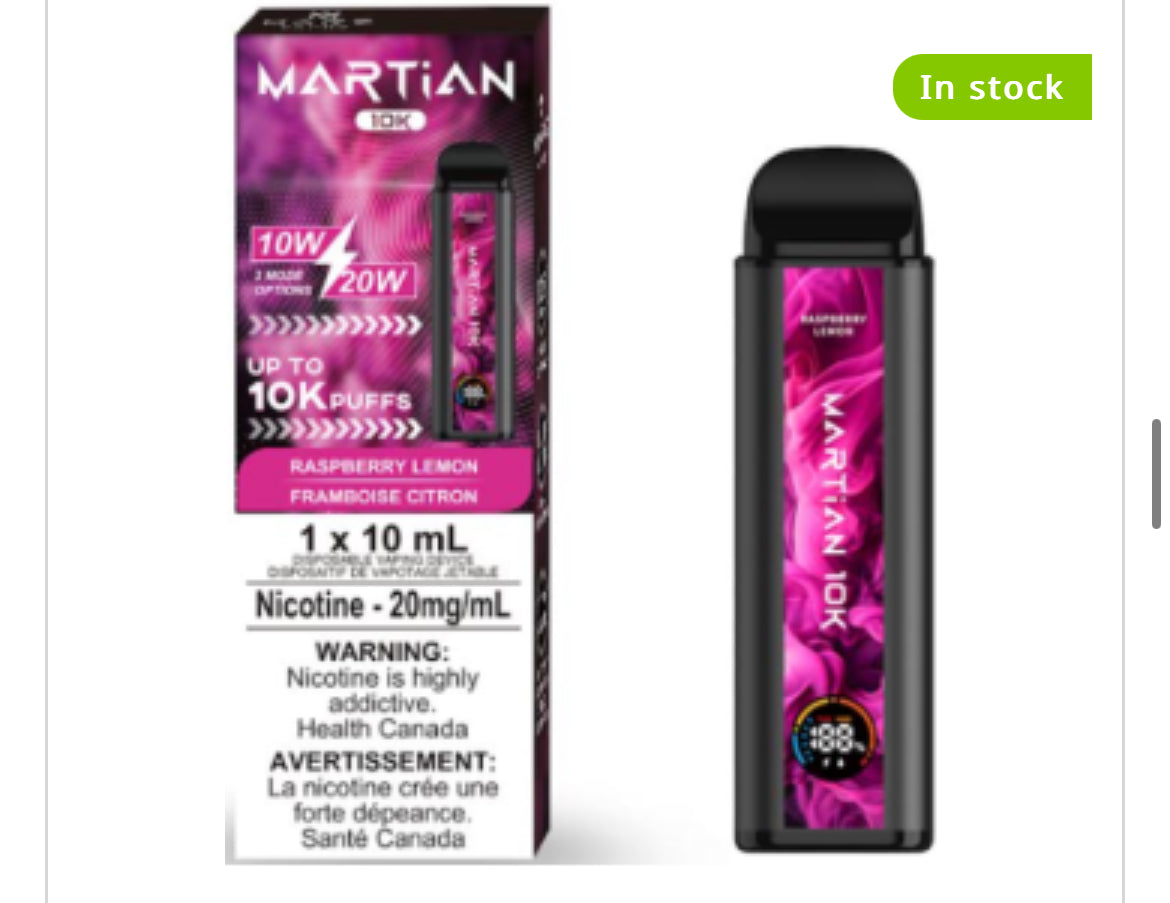MARTIAN DISPOSABLE VAPE - 10000 PUFFS