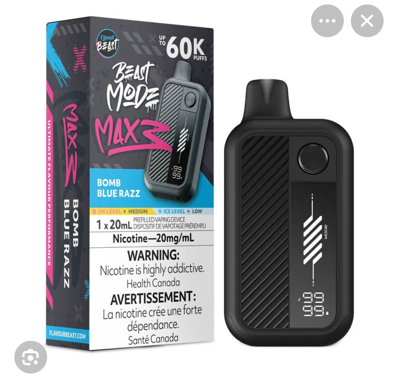 FLAVOR BEAST BEAST MODE MAX 3- 60k puffs